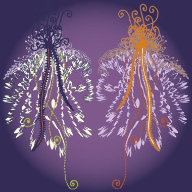 Yeni tasarım çalışmaları için el yapımı doodle ile soyut desen