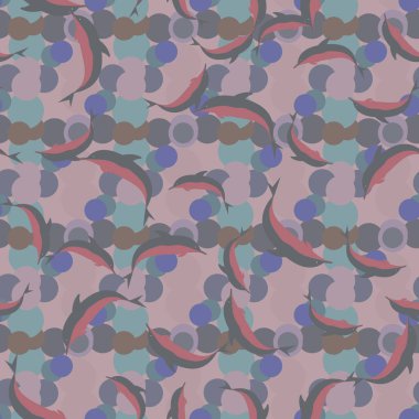 Renkli yunuslar Dikişsiz desen, çizim