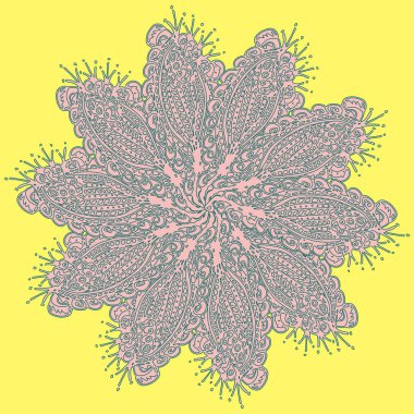 Stil zentangle yeni simetrik mandala doodle ile sanat esin kaynağı oldu. Duvar kağıdı, desen dolgularını, web sayfaları, yüzey dokuları için dekoratif nesne-ebilmek var olmak kullanılmış.