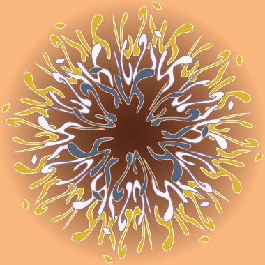 Yeni simetrik soyut mandala. Duvar kağıdı, desen dolgularını, web sayfaları, yüzey dokuları için dekoratif nesne-ebilmek var olmak kullanılmış.