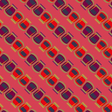 simetrik soyut desen, vektör çizim oluşturma 