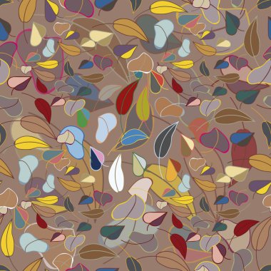 Güzel renk sonbahar yaprak düşmek seamless modeli.