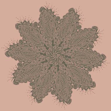 Stil zentangle yeni simetrik mandala doodle ile sanat esin kaynağı oldu. Duvar kağıdı, desen dolgularını, web sayfaları, yüzey dokuları için dekoratif nesne-ebilmek var olmak kullanılmış.