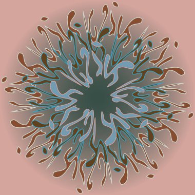 Yeni simetrik soyut mandala. Duvar kağıdı, desen dolgularını, web sayfaları, yüzey dokuları için dekoratif nesne-ebilmek var olmak kullanılmış.