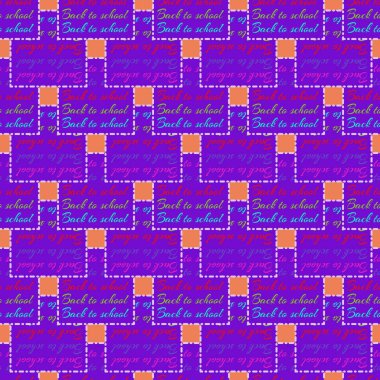 Okul hazırlıkları, arka plan için yeni dikişsiz desen. 