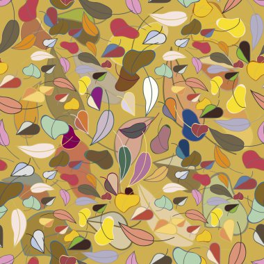 Güzel renk sonbahar yaprak düşmek seamless modeli.