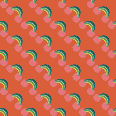 Gökkuşağı seamless modeli. Gökkuşağı Dizayn Tekstil, iç tasarım, keten, vb için. Şirin soyut çocuklar arka plan.