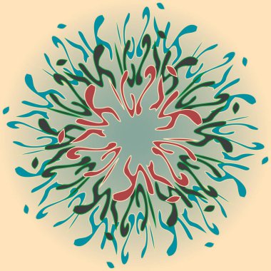 Yeni simetrik soyut mandala. Duvar kağıdı, desen dolgularını, web sayfaları, yüzey dokuları için dekoratif nesne-ebilmek var olmak kullanılmış.