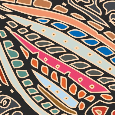 Zentangle arka plan çok renkli kaos seamless modeli örgü