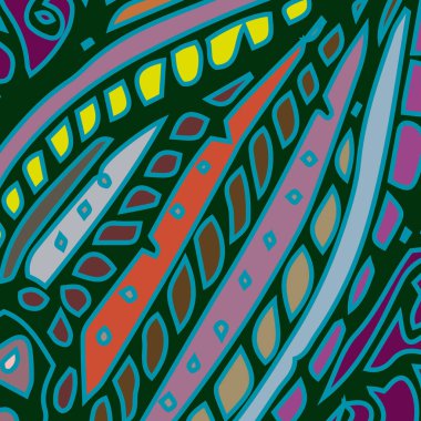 Zentangle arka plan çok renkli kaos seamless modeli örgü