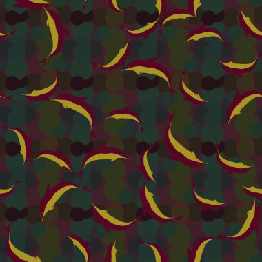 Renkli yunuslar Dikişsiz desen, çizim