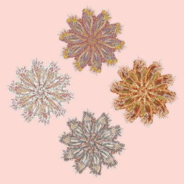 Stil zentangle yeni simetrik mandala doodle ile sanat esin kaynağı oldu. Duvar kağıdı, desen dolgularını, web sayfaları, yüzey dokuları için dekoratif nesne-ebilmek var olmak kullanılmış.