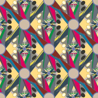 soyut geometrik renkli seamless modeli. vektör çizim