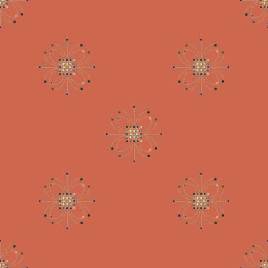 Renkli vintage seamless modeli, vektör çizim 