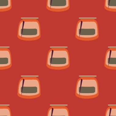 Kavanoz ile rustik ev konserve yeni dikişsiz desen arka planı için.