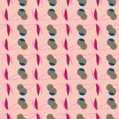 Kiraz, vektör çizim ile vektör seamless modeli 