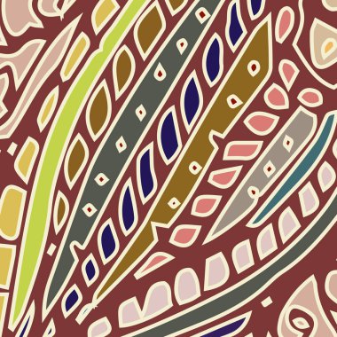 Zentangle arka plan çok renkli kaos seamless modeli örgü