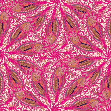 Soyut kumaş çiçek yaprakları arka plan, seamless modeli, vektör çizim