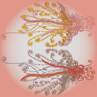 Yeni tasarım çalışmaları için el yapımı doodle ile soyut desen