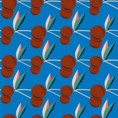 Kiraz için arka plan ile renkli seamless modeli. 