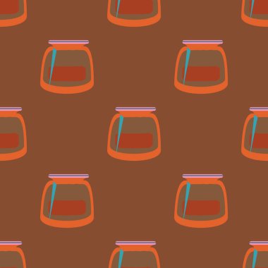 Kavanoz ile rustik ev konserve yeni dikişsiz desen arka planı için.