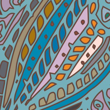 Zentangle arka plan çok renkli kaos seamless modeli örgü