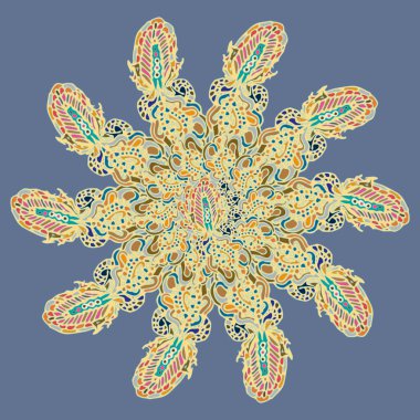 Stil zentangle yeni simetrik mandala doodle ile sanat esin kaynağı oldu. Duvar kağıdı, desen dolgularını, web sayfaları, yüzey dokuları için dekoratif nesne-ebilmek var olmak kullanılmış.