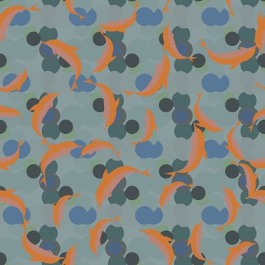 Renkli yunuslar Dikişsiz desen, çizim