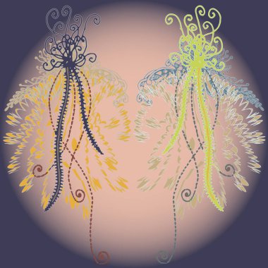 Yeni tasarım çalışmaları için el yapımı doodle ile soyut desen