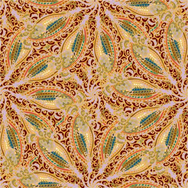 Soyut kumaş çiçek yaprakları arka plan, seamless modeli, vektör çizim