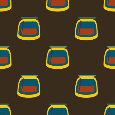 Kavanoz ile rustik ev konserve yeni dikişsiz desen arka planı için.