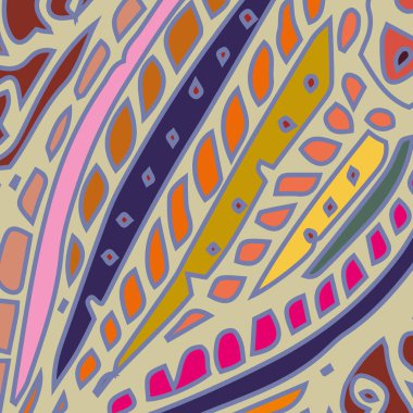 Zentangle arka plan çok renkli kaos seamless modeli örgü