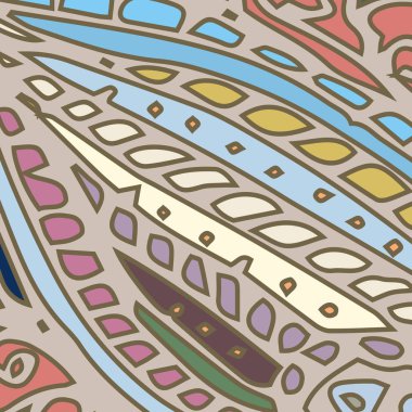 Zentangle arka plan çok renkli kaos seamless modeli örgü