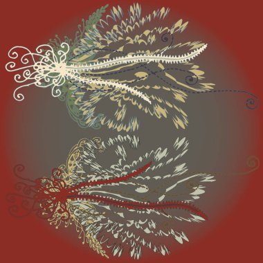 Yeni tasarım çalışmaları için el yapımı doodle ile soyut desen