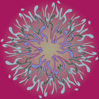 Yeni simetrik soyut mandala. Duvar kağıdı, desen dolgularını, web sayfaları, yüzey dokuları için dekoratif nesne-ebilmek var olmak kullanılmış.