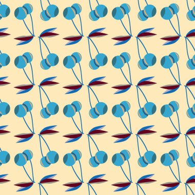 Kiraz, vektör çizim ile vektör seamless modeli 