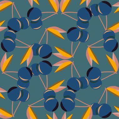 Kiraz için arka plan ile renkli seamless modeli. 