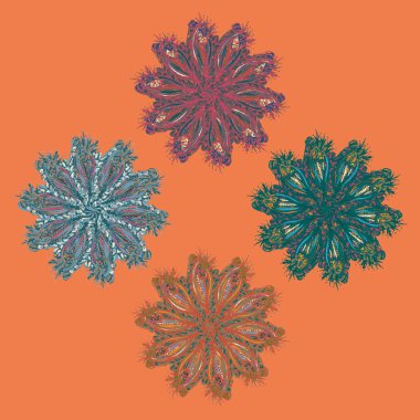 Stil zentangle yeni simetrik mandala doodle ile sanat esin kaynağı oldu. Duvar kağıdı, desen dolgularını, web sayfaları, yüzey dokuları için dekoratif nesne-ebilmek var olmak kullanılmış.