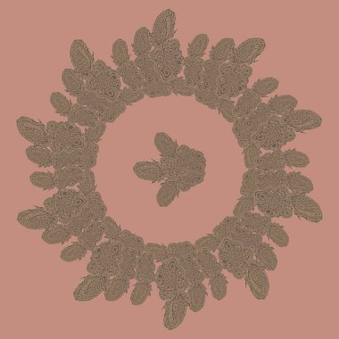 Stil zentangle yeni simetrik mandala doodle ile sanat esin kaynağı oldu. Duvar kağıdı, desen dolgularını, web sayfaları, yüzey dokuları için dekoratif nesne-ebilmek var olmak kullanılmış.