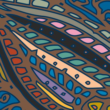 Zentangle arka plan çok renkli kaos seamless modeli örgü