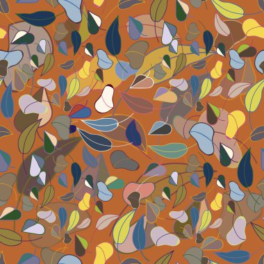 Güzel renk sonbahar yaprak düşmek seamless modeli.