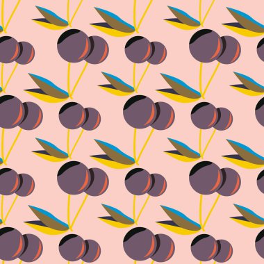 Kiraz için arka plan ile renkli seamless modeli. 