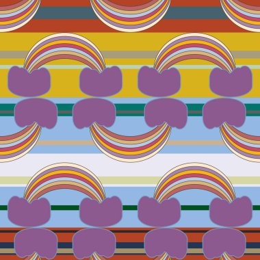 Gökkuşağı seamless modeli. Gökkuşağı Dizayn Tekstil, iç tasarım, keten, vb için. Şirin soyut çocuklar arka plan.