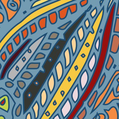 Zentangle arka plan çok renkli kaos seamless modeli örgü