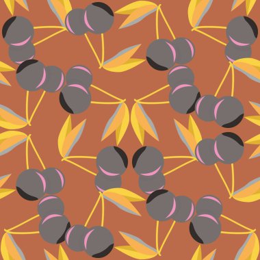 Kiraz için arka plan ile renkli seamless modeli. 