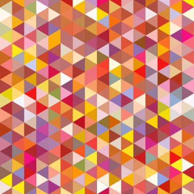 Sorunsuz üçgenler desen. Arka plan ile renkli geometrik şekiller. Vektör