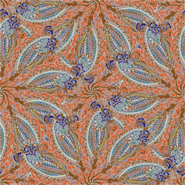 Soyut kumaş çiçek yaprakları arka plan, seamless modeli, vektör çizim