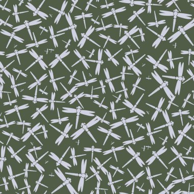 Dekoratif renkli seamless modeli ile şirin yusufçuk