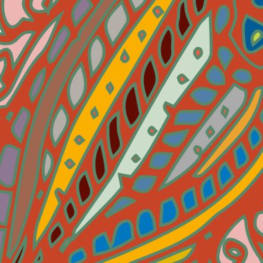 Zentangle arka plan çok renkli kaos seamless modeli örgü