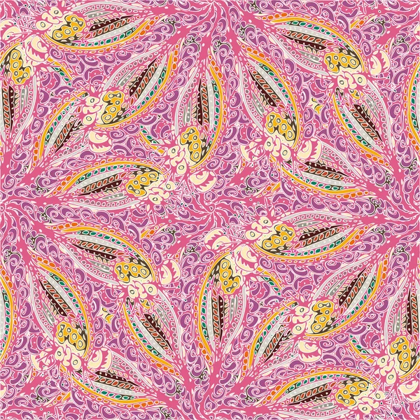 Tissu Abstrait Fond Feuilles Florales Motif Sans Couture Illustration Vectorielle — Image vectorielle